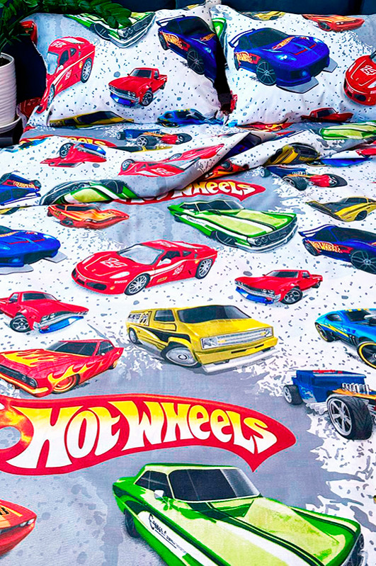 Комплект постільної білизни (сімейний) Mazani Hot Wheels