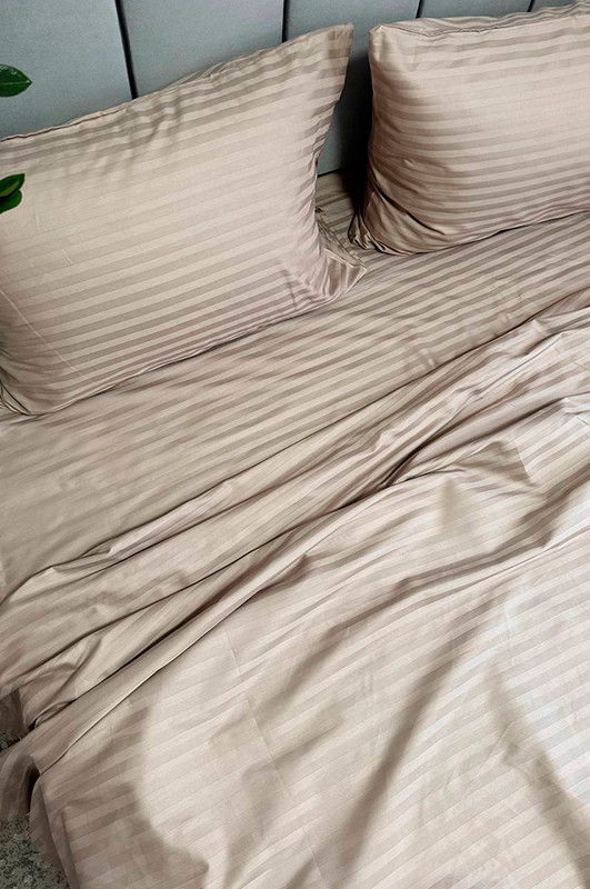 Комплект постільної білизни (півтораспальний) Mazani Cappuccino Stripe Stripe | Mazani - 1