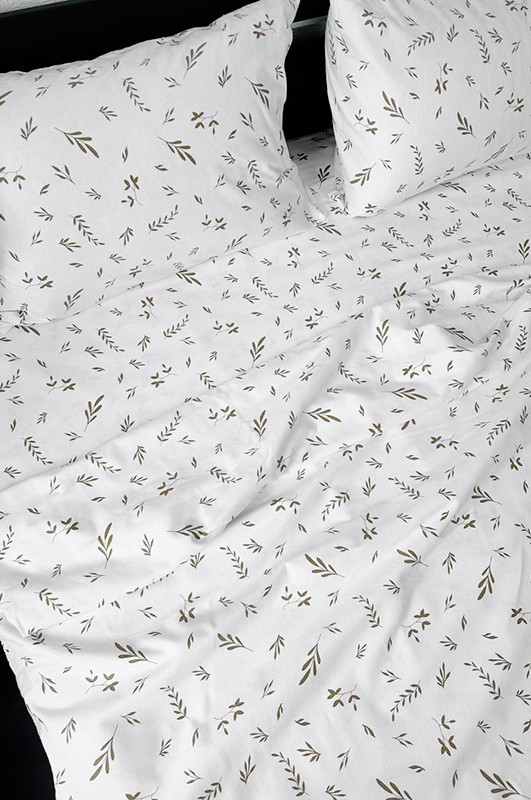 Комплект постільної білизни (півтораспальний) Mazani Оливка (фланель)