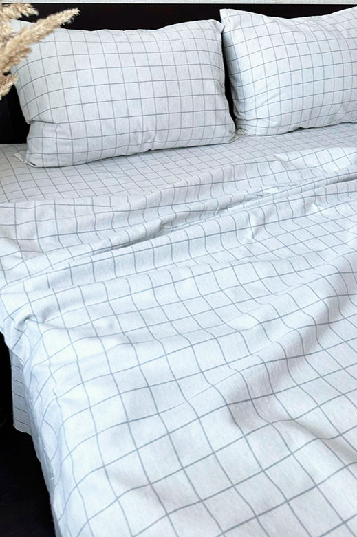 Підковдра з фланелю Клітинка (white) | Mazani - 1