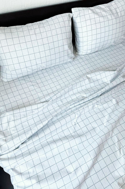 Наволочка з фланелю Клітинка (white) | Mazani - 1