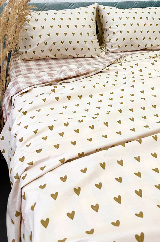 Комплект постільної білизни (півтораспальний) Mazani Сердечки