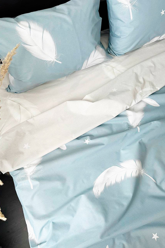 Комплект постільної білизни (сімейний) Mazani Пір'їнки | Mazani - 1