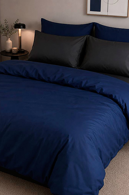 Комплект постільної білизни (сімейний) Mazani Blue/Graphite