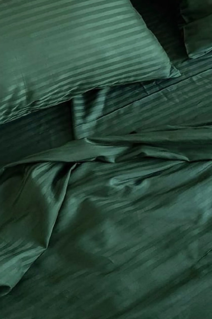 Комплект постільної білизни (євро) Mazani Green Stripe | Mazani - 1